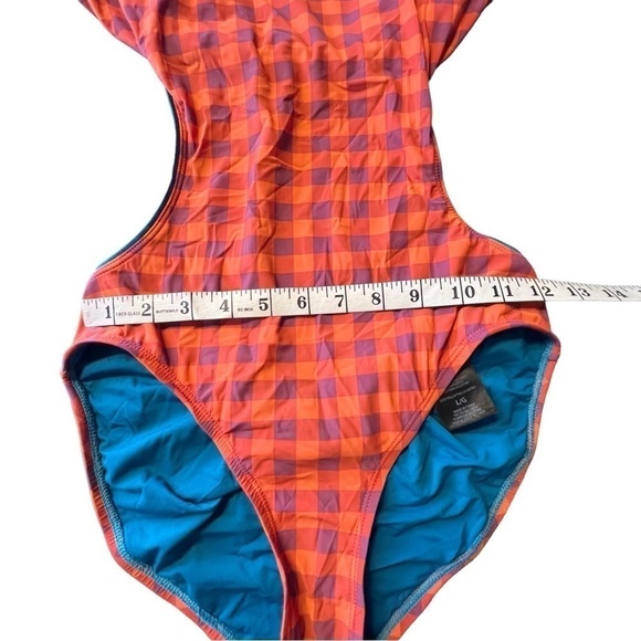 Marc By Marc Jacobs Red and Blue Checkered One Piece Swimsuit - Picture 14 of 15